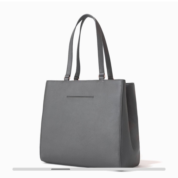 Dagne Dover Allyn Tote  Graphite Leather Large - Picture 5 of 15
